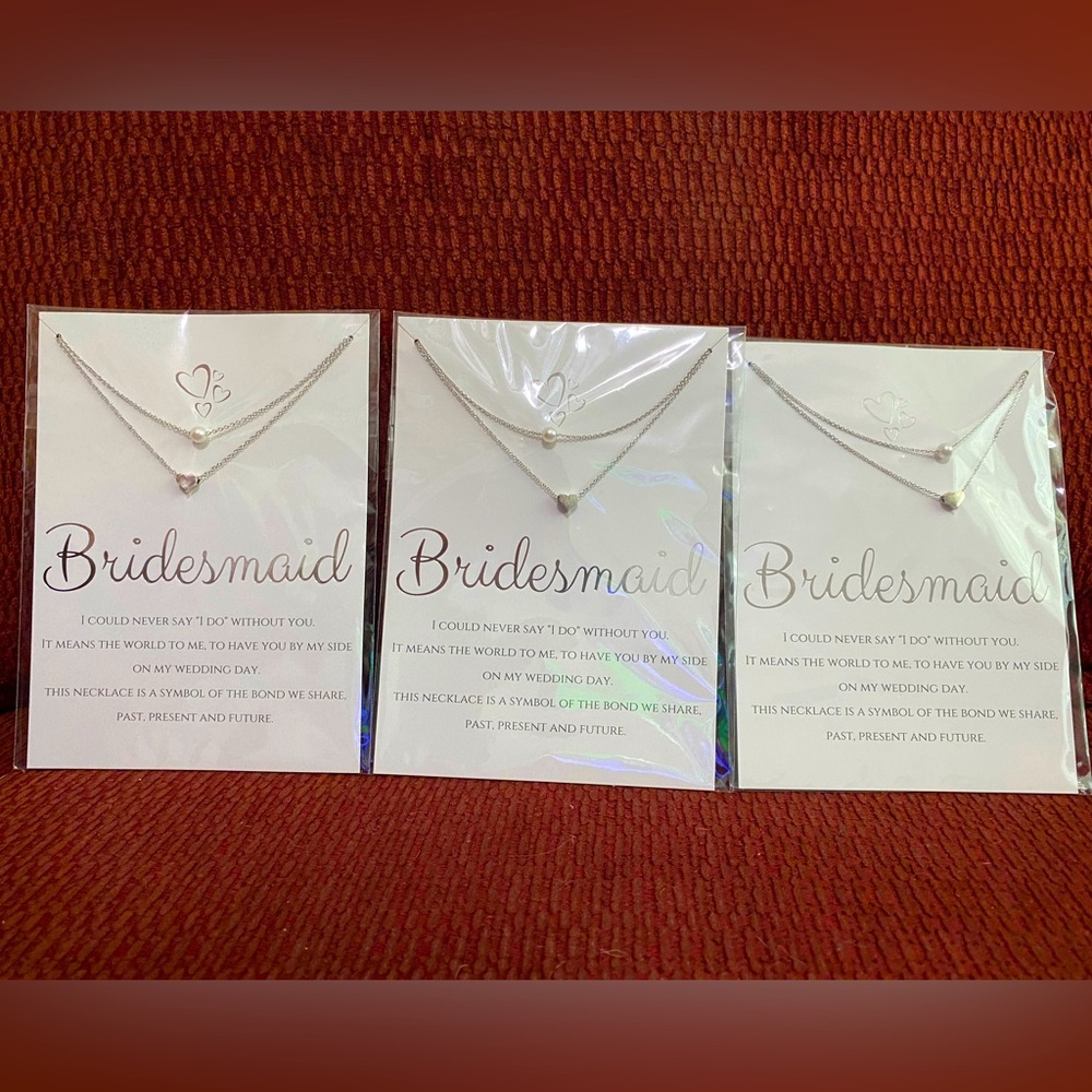 NWT Bridesmaids necklaces NIB